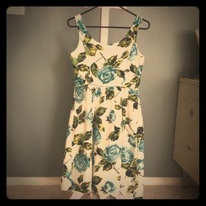Silk floral dress in petite